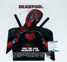 DIRECTOR TIM MILLER SIGNED 'DEADPOOL' 12x18 MOVIE POSTER BECKETT COA BAS MARVEL