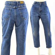 True 80s Vintage High Waist Tapered Leg Stone Wash Lee Jeans Womens 14 or 16