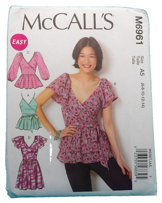 McCall's M6961 Misses Tops, Belt & Tunic SZ 6-14 UNCUT 2014