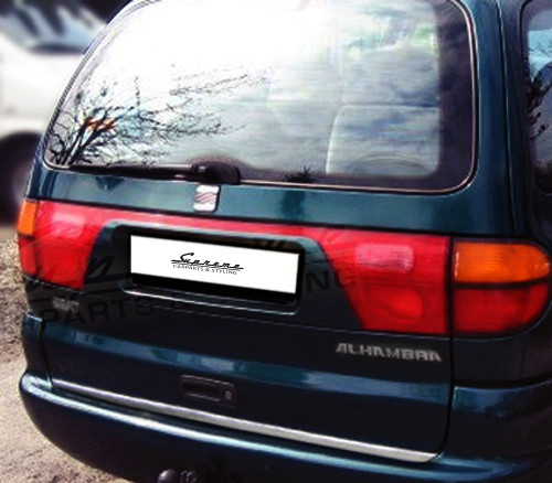 SEAT Alhambra 7M 96-00 Chrom Zierleiste 3M Heckleiste Tuning Kantenschutz - Photo 3/4