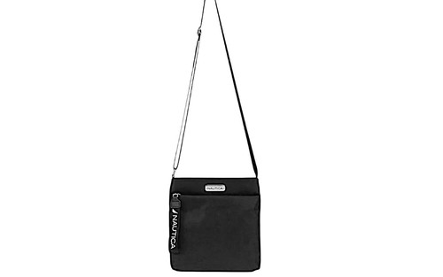 Nautica Black Nylon Crossbody Shoulder Bag Purse - Picture 4 of 8