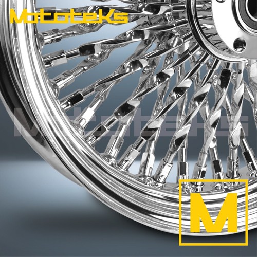 16X3.5 FAT SPOKE CALI WHEEL 52 STAINLESS FOR HARLEY SOFTAIL REAR RIM - Picture 5 of 5