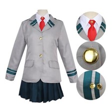 My Hero Academia Tsuyu Ochako School Student Uniform Costume 4 Halloween Cosplay