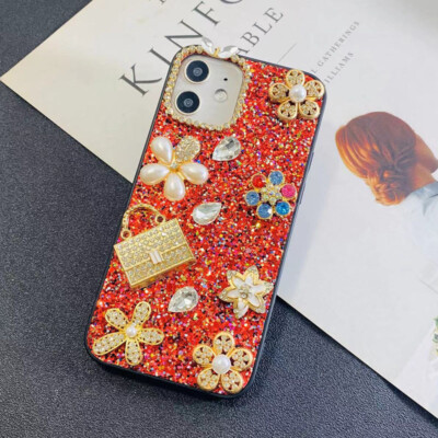 Stylish Pearl Floral Cover For iPhone 13 Pro Max Plus 14 Pro 11 12 XR SE2 SE3 7 