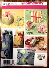 2005 Simplicity Pattern #4320 Fabric Boxes
