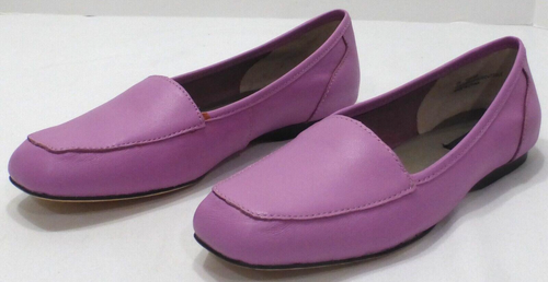 Array "Freedom" Womens Leather Slip-On Loafers Shoes, Violet, Size 6 Medium - Picture 4 of 10