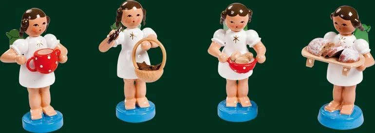 ERZGEBIRGISCHE VOLKSKUNST RICHARD GLÄSSER GMBH Bäckerengel mit Stollenbrett Engelfigur Handarbeit Weihnachtsdeko NEU 15224