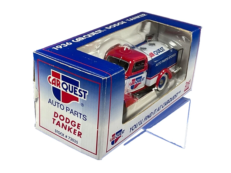 Camión cisterna Dodge Carquest, 1936, banco de monedas fundidas a presión edición limitada, serie 2d Foto 3 de 4