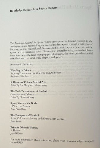 Sports Media History: Culture, Technology, Identity ed. John Carvalho, Hardcover - Picture 4 of 8