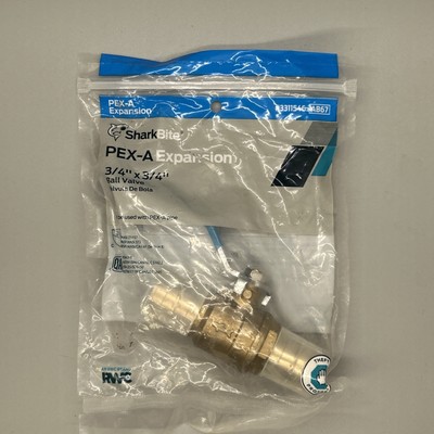 Sharkbite Pex A Expansion 3/4''X3/4''  Brass Ball Valve 3311546 NEW