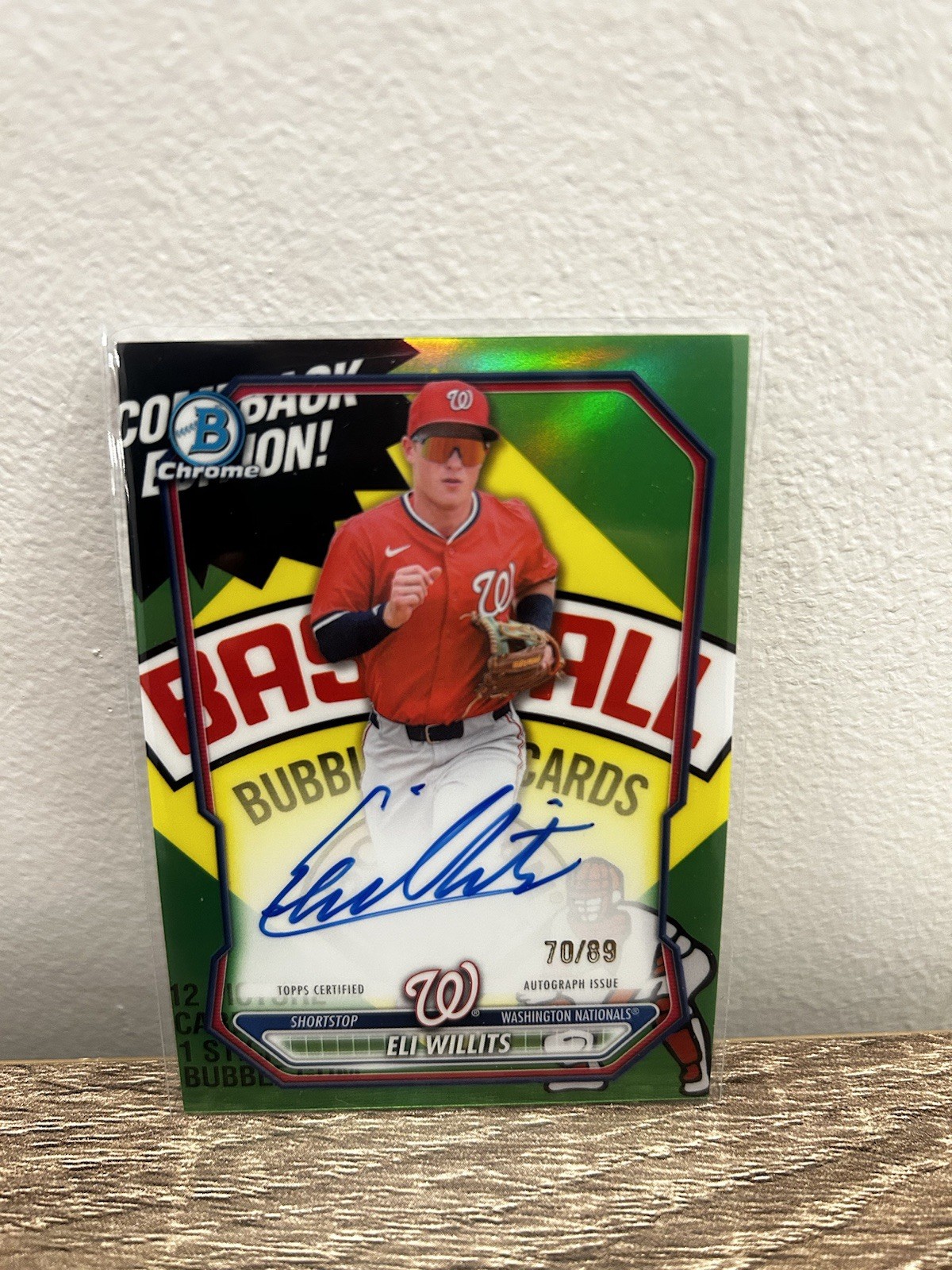 2026 Bowman Eli Willits Packfractor Auto 70/89 Washington Nationals 