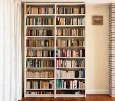 2 vom Schreiner stammende B&uuml;cherregale zusammen 270x150 cm wei&szlig;