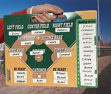 Magnetic Lineup Board with Field Position for Baseball and Medium, Green 