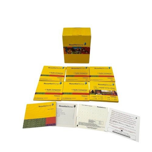 Rosetta Stone French Language Level 1-5 Francais PC Mac Complete 24 Discs - Picture 1 of 4