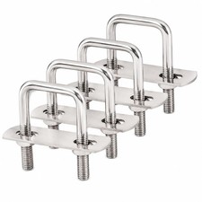 4 Sets M6 Stainless Steel Square U Bolts 1 Inch Wide