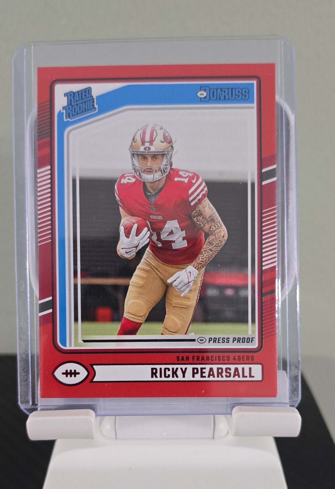 2024 Panini Donruss - Rated Rookie Ricky Pearsall #318 Press Proof Red (RC)