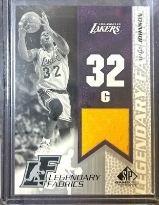 2003-04 SP Game Used Legendary Fabrics #EJL Magic Johnson JERSEY RELIC LAKERS