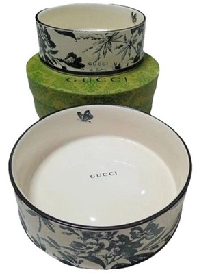 CUCCI Pet Bowl kleiner Napf mit Herbarium-Print in Elfenbein #697407 ZAJH5 9561