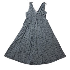 Madewell Sophia Dress Womens Large Petite Blue Midi Floral Smocked Cottagecore