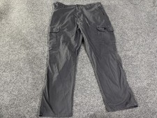 Wrangler Cargo Pants Mens 40x30 Gray Relaxed Fit Stretch Utility Pockets Casual