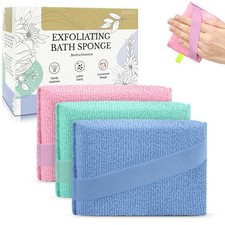 Exfoliating Body Scrubber Sponge Exfoliate Dead Skin Bath Sponge for Shower, ...