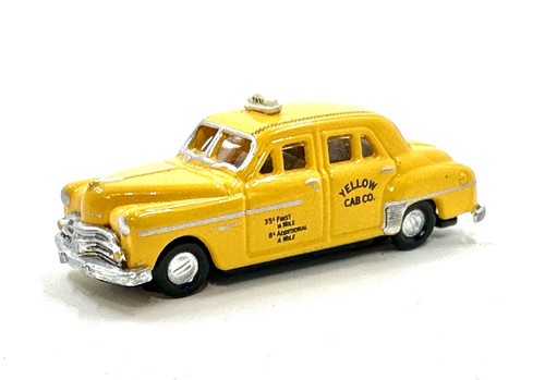 N Scale Mini Metals 1950 Dodge Meadowbrook Yellow Taxi Can Classic Metal Works