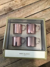 SET OF 4 PACK MOSCOW MULE SHOTS 1.7 OZ COPPER PLATED STAINLESS STEEL Mug Set NEW