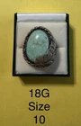 Vintage Navajo Sterling Silver And Turquoise Ring Size 10