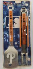 Philadelphia Phillies 3 Piece BBQ Set (New but the Plastic Wrap is Cracked)