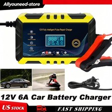12v 6a Car Battery Charger Maintainer Auto Trickle Rv For Truck Motorcycle Atv