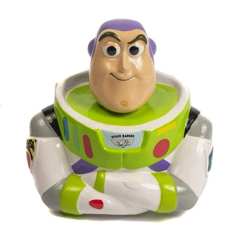 Buzz Lightyear Ceramic Coin Piggy Bank Toy Story 9" x 9" Disney Pixar No Box