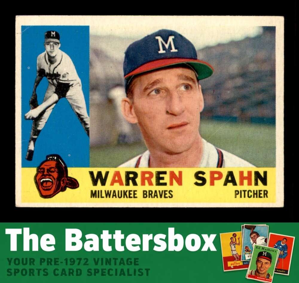 1960 Topps #445 Warren Spahn   VGEX X3806831