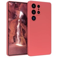 HandyhüLle FüR Samsung Galaxy S25 Ultra Silikon Cover Schutz Handy Case Hell Rot