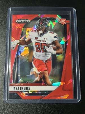 Tahj Brooks - Prizm Draft Picks 2025 - Bengals, Texas Tech - Red Ice - RC