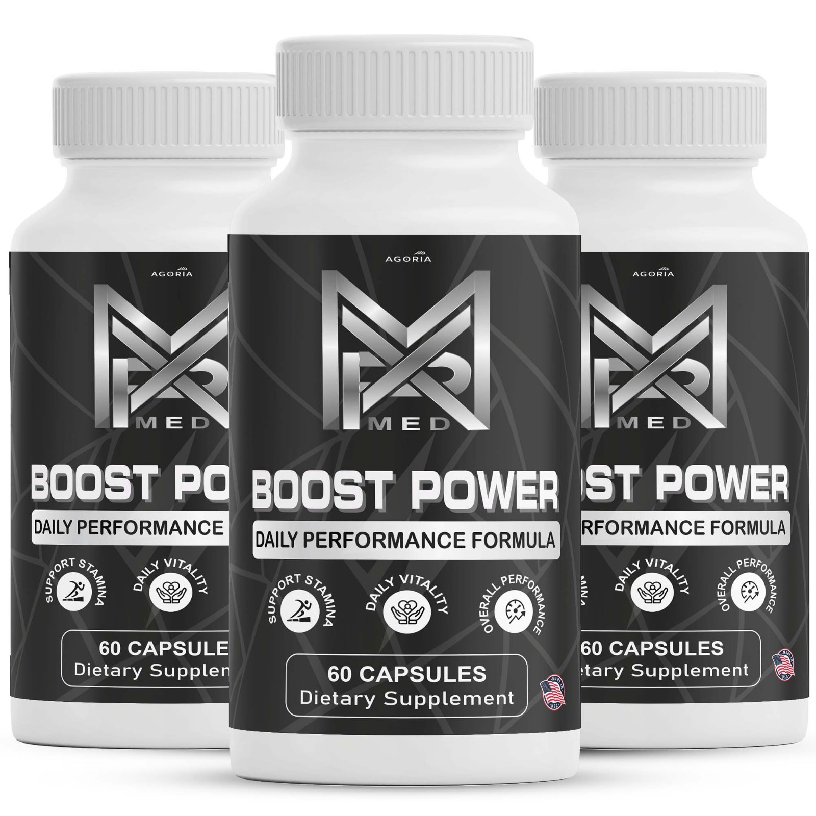 (3 Pack) Boost Power Men's Health Support Dietary Supplement Male Capsules