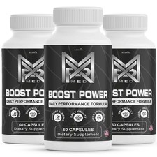  3 Pack Boost Power Men's Health Support Dietary Supplement Male Capsules