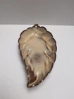 Frankoma 225 Pottery Leaf Dish Maize Cream Yellow Brown  Vintage 8x5 MCM