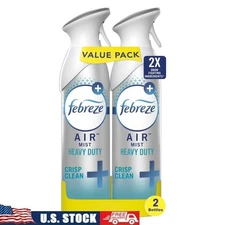 Heavy Duty Air Freshener Odor Eliminator Room Spray Crisp Clean 8.8oz 2 Pack New