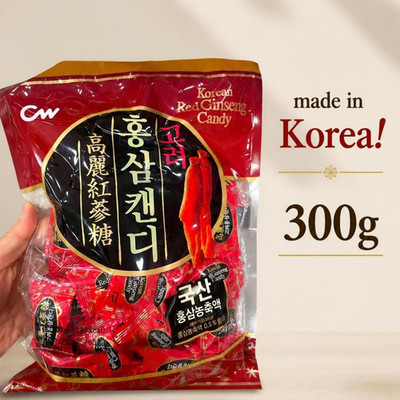 CW Korean Red Ginseng Candy 300g Authentic Traditional Wellness Sweets Hard Drop