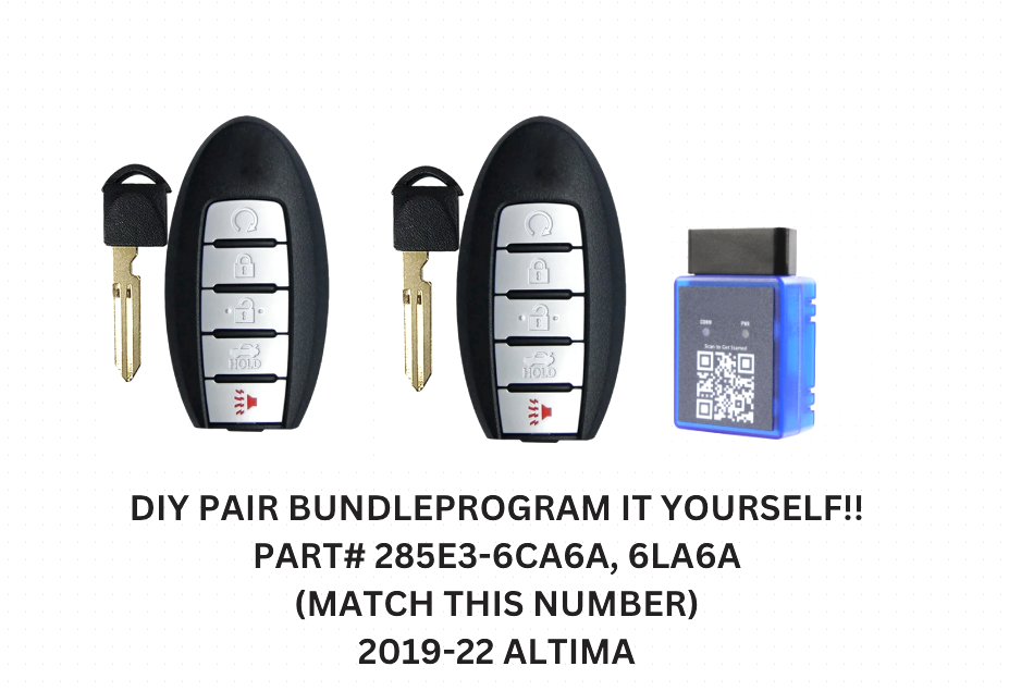 DIY PAIR  PROGRAMMING KIT FOR  2019-2022  ALTIMA SMART KEY 285E3-6CA6A, 6LA6A
