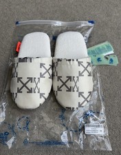 OFF-WHITE Slippers Arrow Virgil Abloh Home SILK Padded Luxury Slides Shoes S/M 
