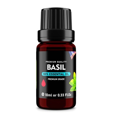 Basil (Ocimum basilicum) 100% Pure Essential Oil, Select Grade, 10ml