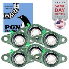 (6) UCFL205-16 Solid Base Pillow Block Flange Mounted Bearing 1" Bore 2 Bolt