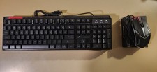 Stgaubron Gaming Keyboard and Mouse Combo RGB Backlit Wired Keyboard and Mouse