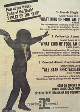 SAMMY DAVIS JR vintage 1962 POSTER  ADVERT WHAT KIND OF FOOL AM I