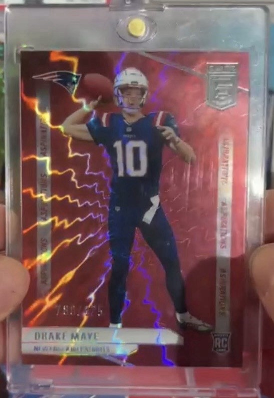 2024 Panini Donruss Elite - Rookies Drake Maye #185 Aspirations Shimmer /875 RC