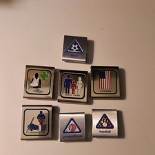Boy Scouts Of America Cub BSA Set Of 7 Metal Belt Loop Slides Awards Badges