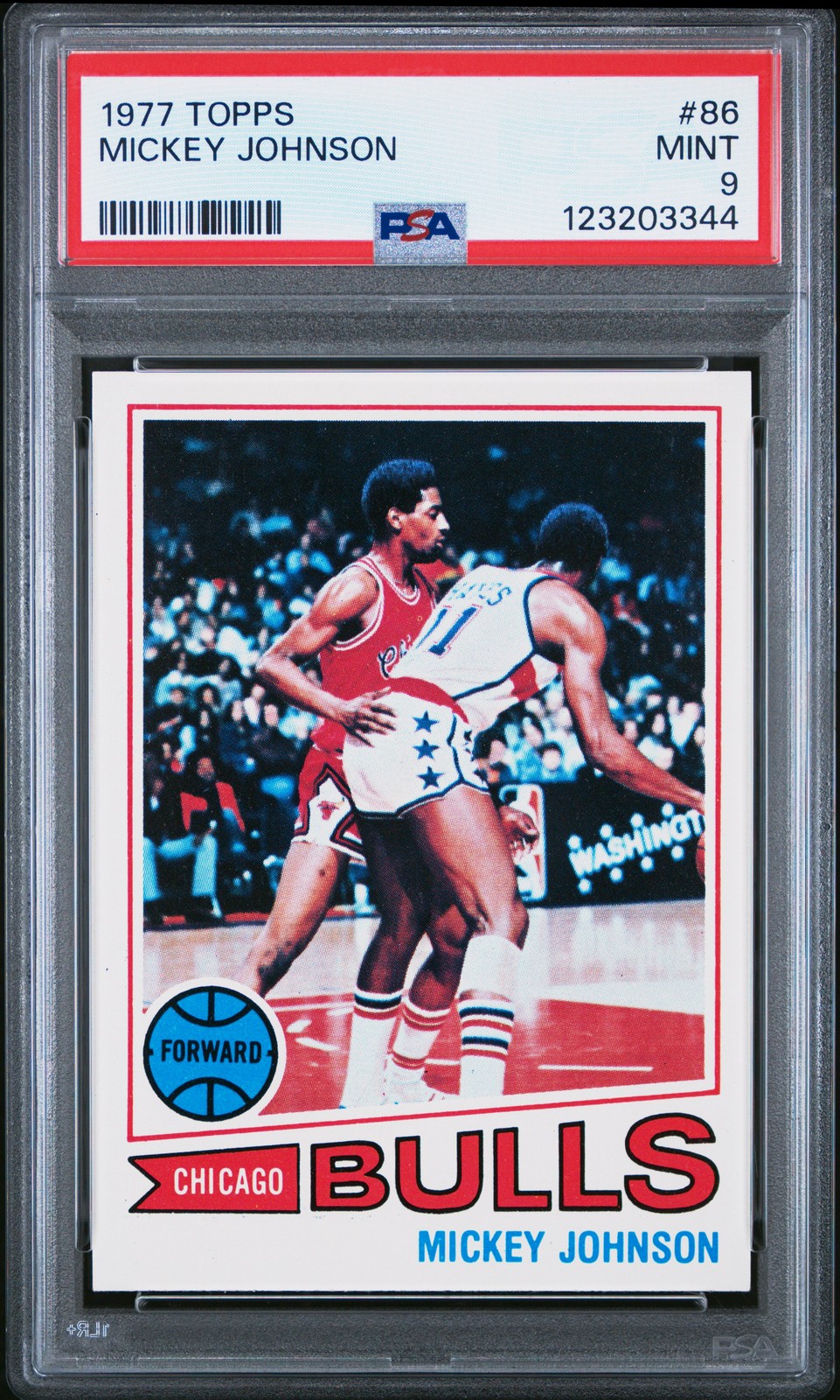 1977 TOPPS #86 MICKEY JOHNSON PSA 9