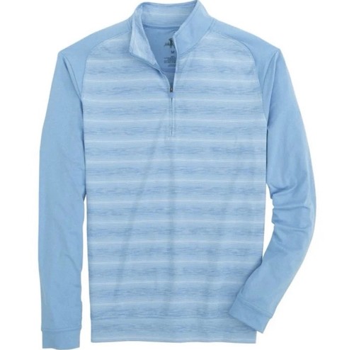 Johnnie O Performance Bert Mens 1/4 Zip Pullover Long Sleeve Malibu Blue Sz M