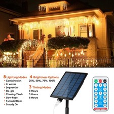 Solar Lights Garden Icicle String Light Waterproof Solar fairy lights for Party